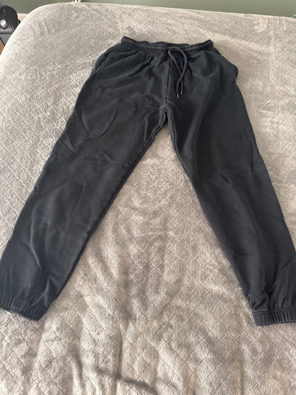 White Fox Black Sweatpants